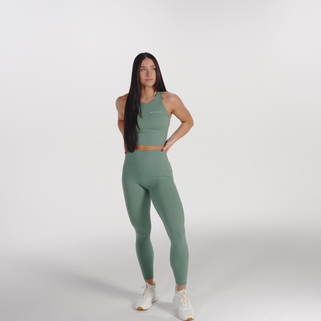 Pale Green Summit Sports Bra