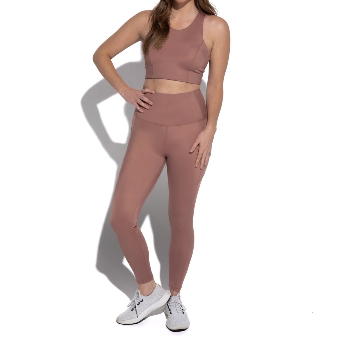 Dusty Rose Bec Pocket Leggings - MAVELA