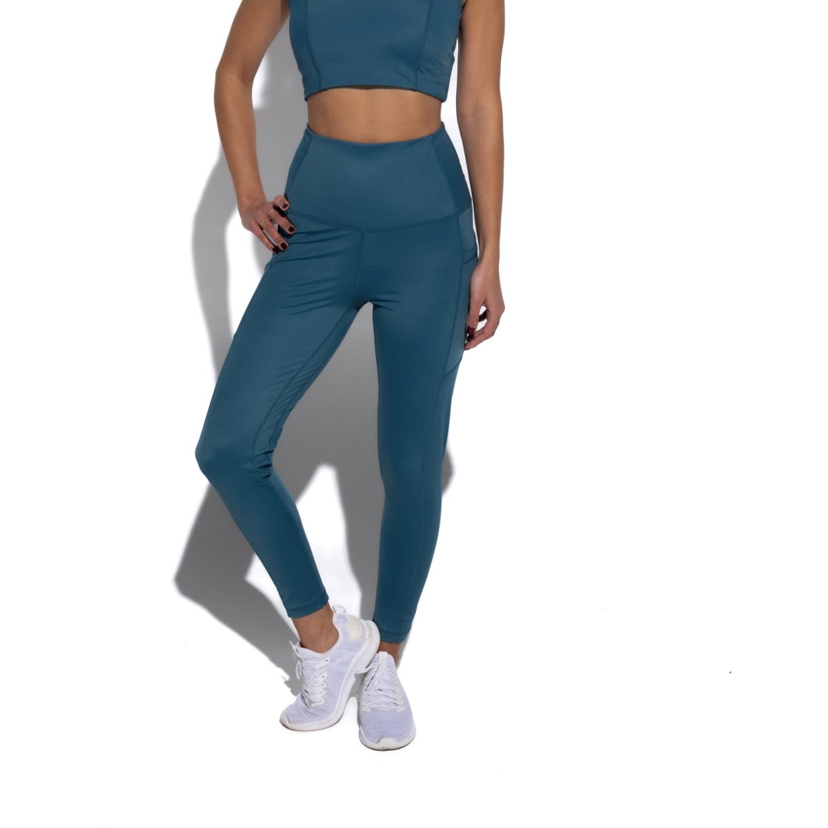 Slate Blue Bec Pocket Leggings - MAVELA