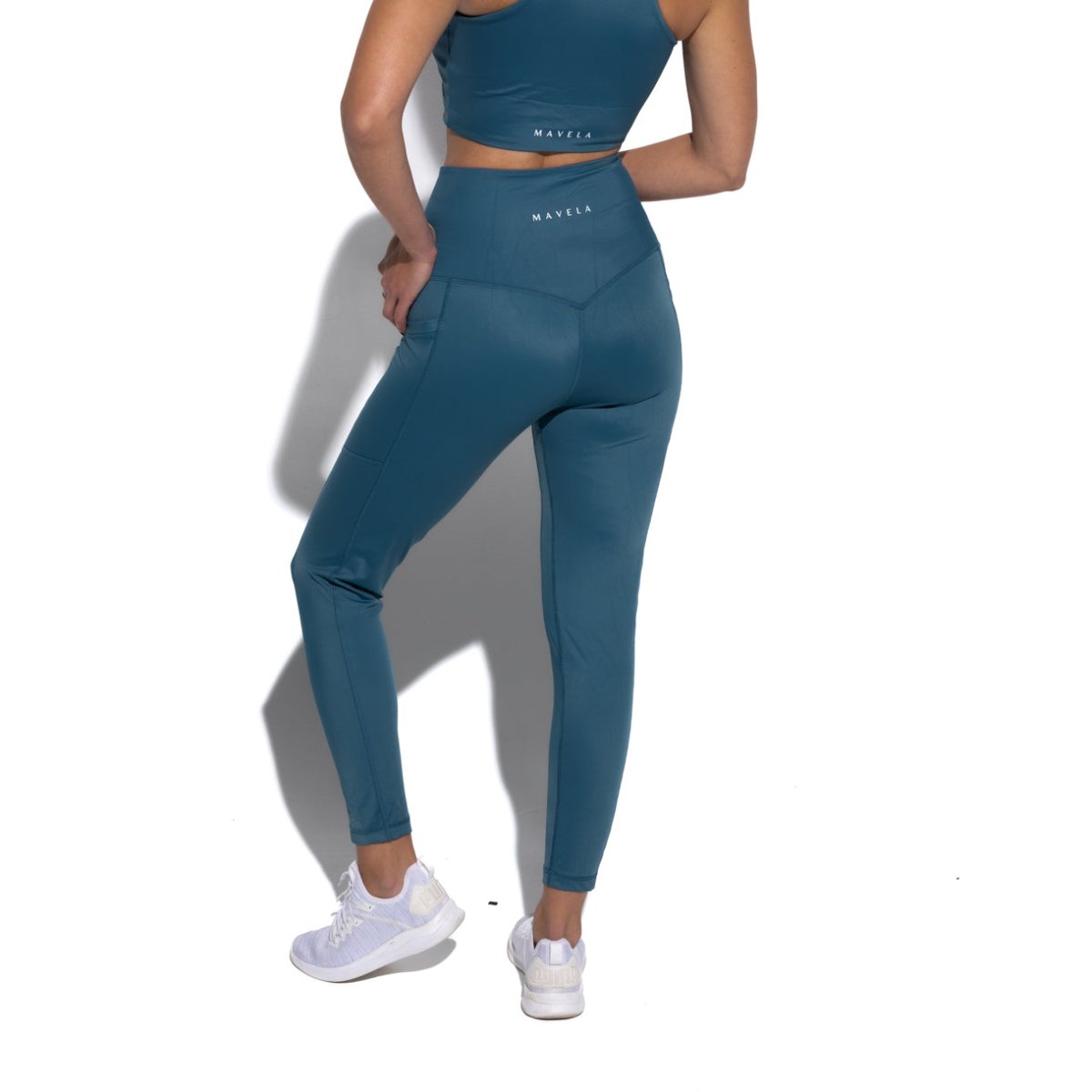 Slate Blue Bec Pocket Leggings - MAVELA