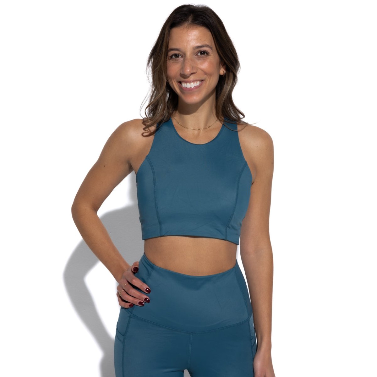 Slate Blue Summit Sports Bra - MAVELA